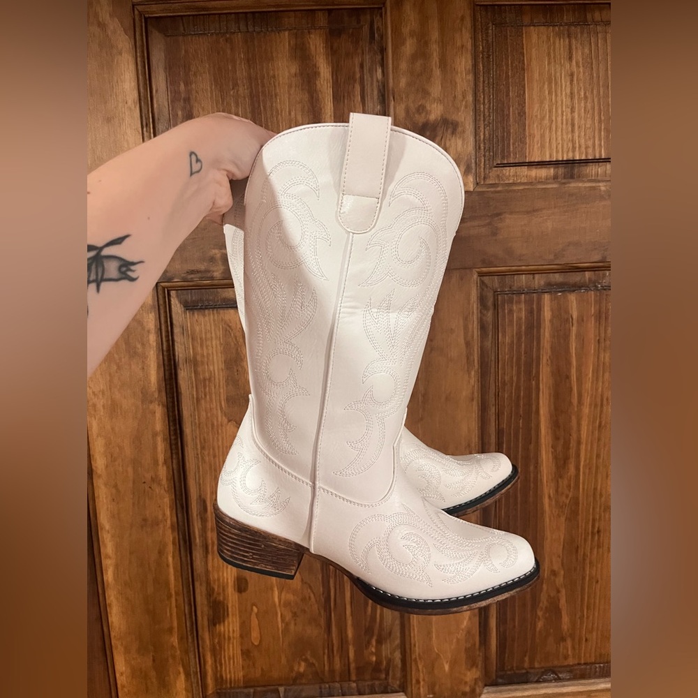 White Cowboy Boots